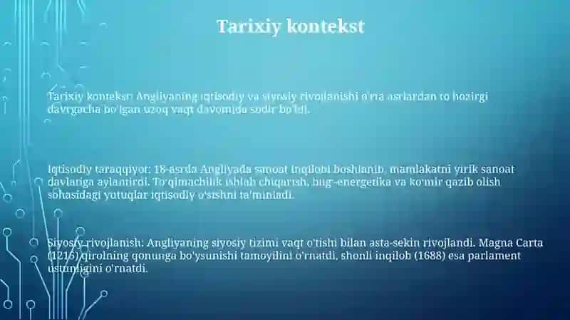 Angliyaning Iqtisodiy VaSiyosiyRivojlanishi 2