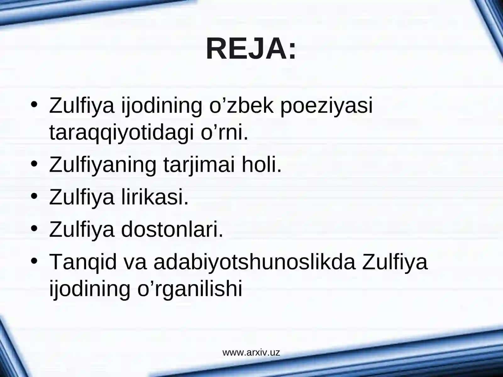 Zulfiya Ijodi 2