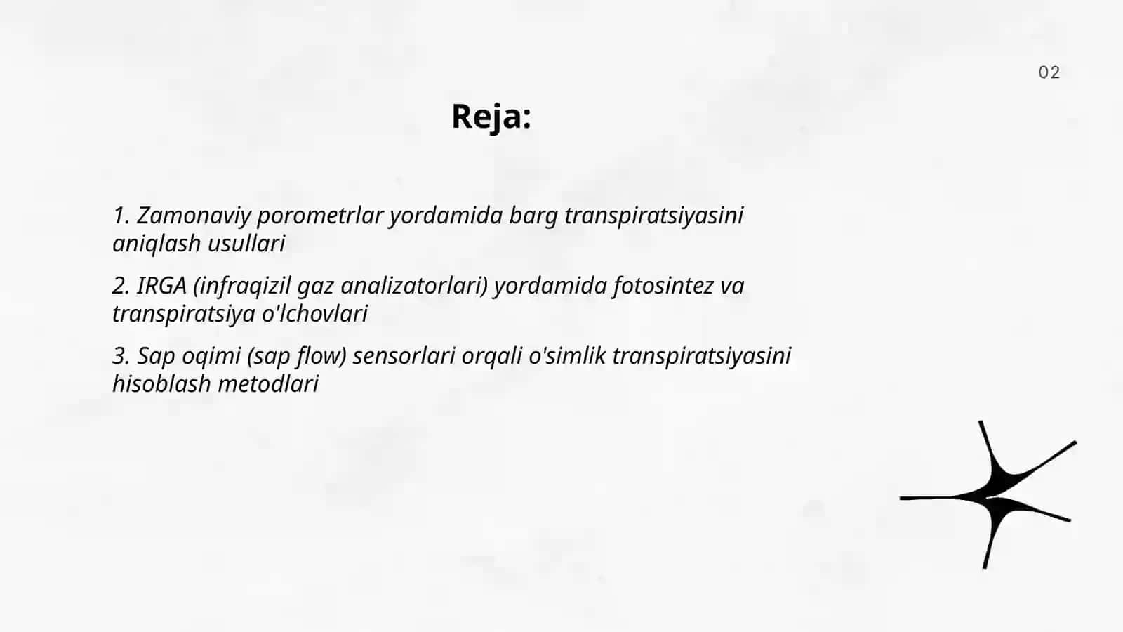 Transpiratsiya jadalligini aniqlashda zamonaviy asbob - uskunalardan foydalanish 2