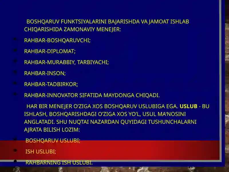 RAHBAR HODIMLARDA TASHKILOTCHILIK QOBILIYATINING PSIXOLOGIK XUSUSIYATLARI 2
