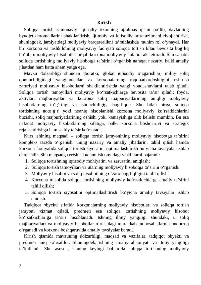Soliqqa tortishining moliyaviy hisobotga ta'siri 2