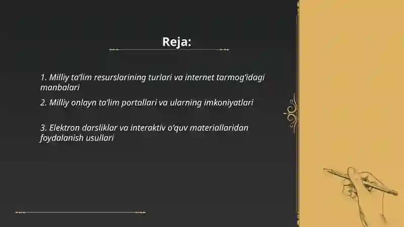 Milliy taʼlim resurslari va internet tarmogʻidagi manbalari 2