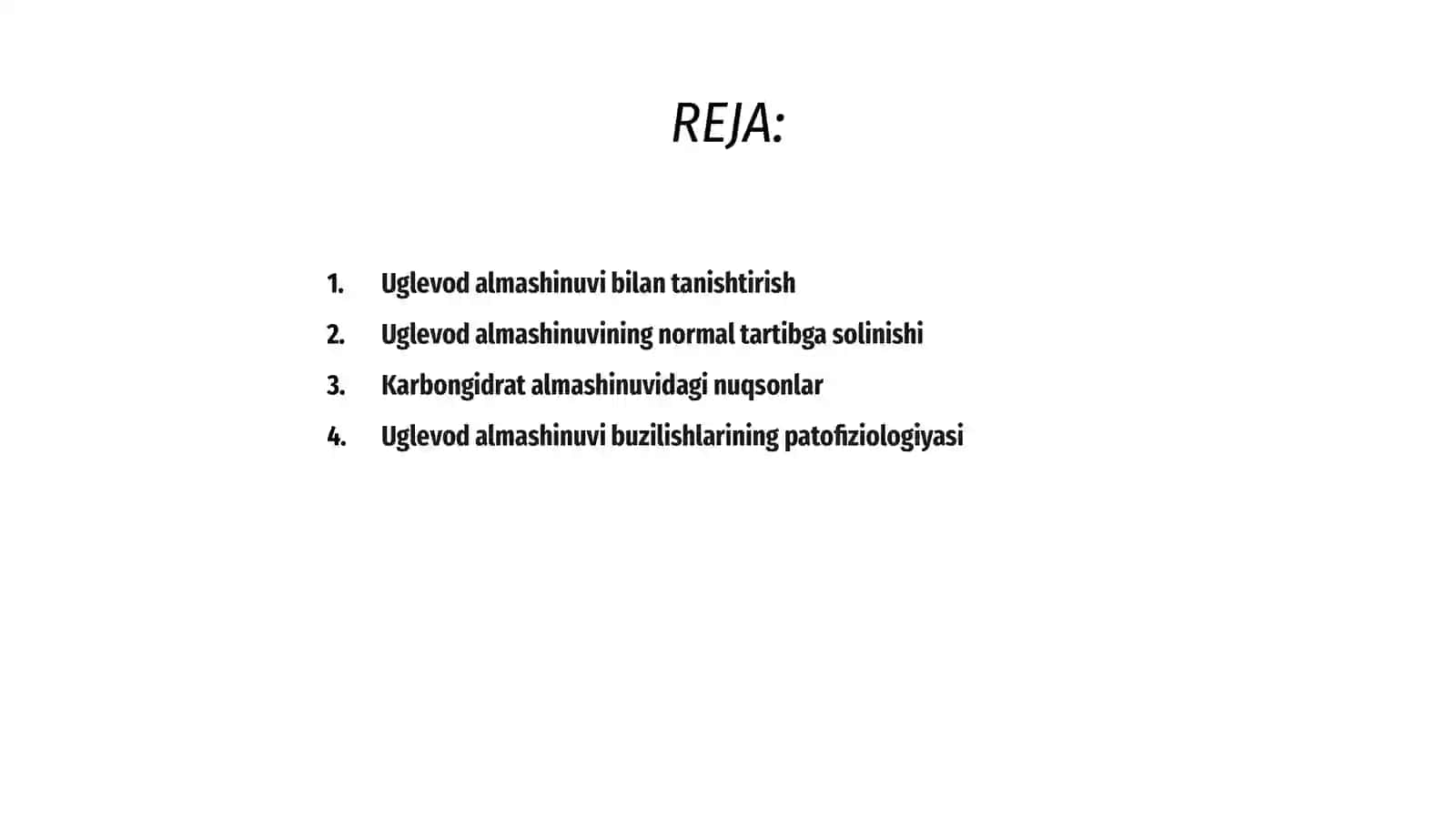 Uglevodlar almashinuvi boshqaruvining buzilishi 2