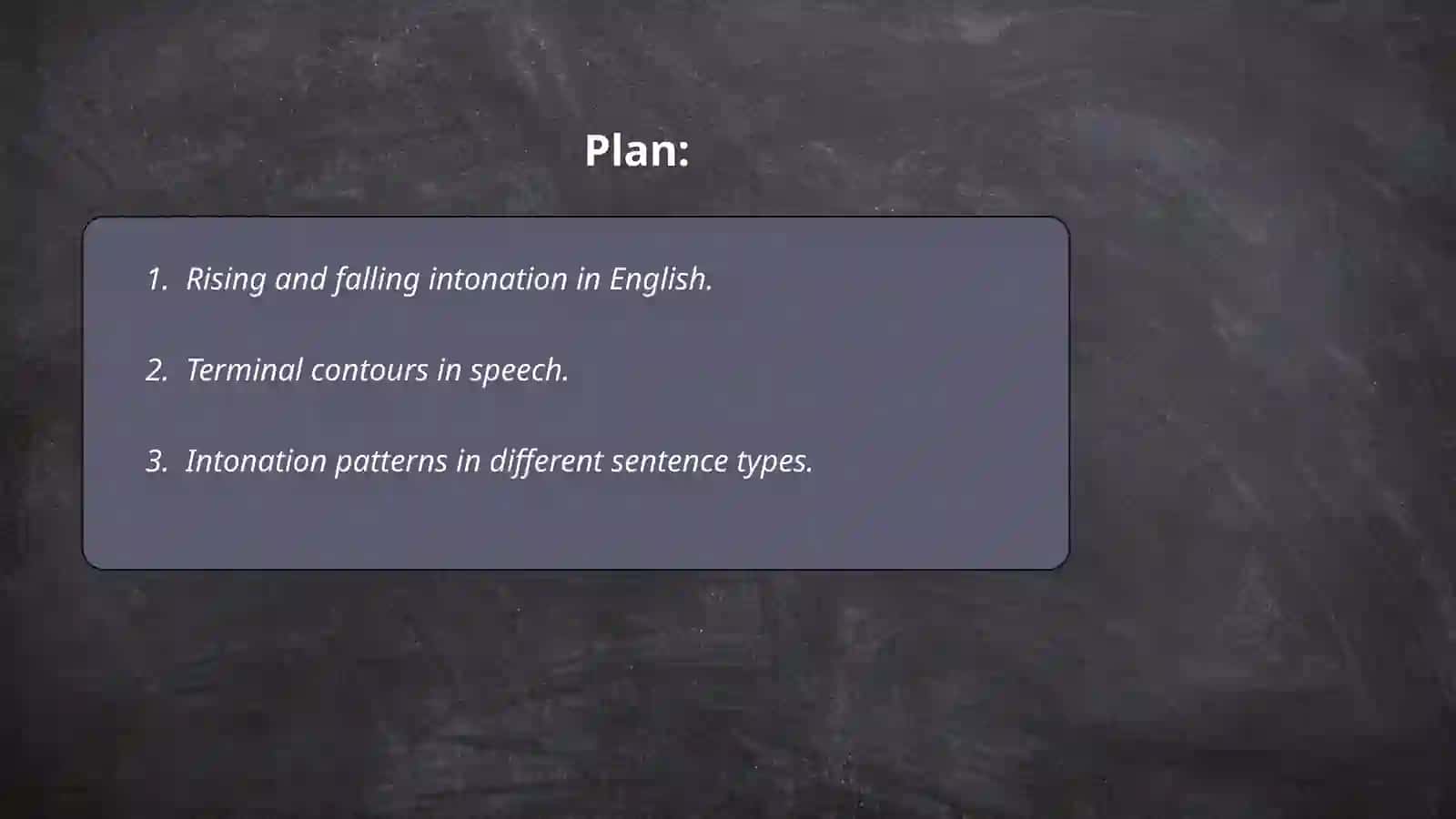 Continuing or finishing tones 2