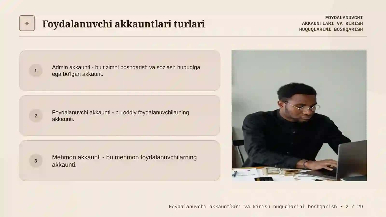 TAQDIMOT Kirish Keng qamrovli va professional boshqaruv tizimi 2