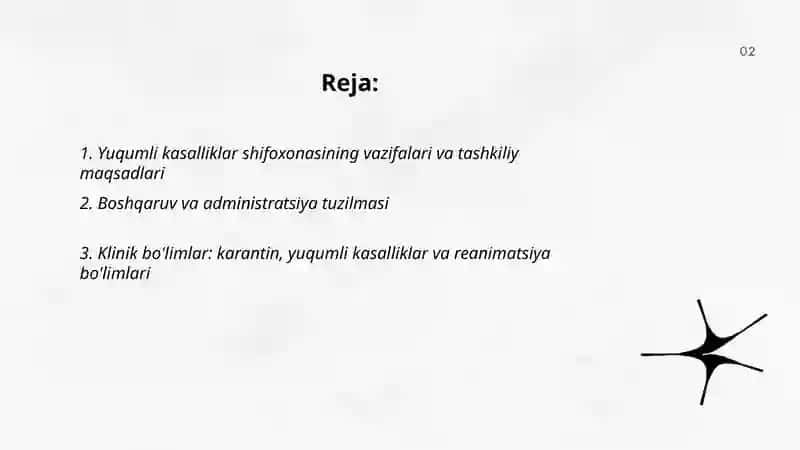 Yuqumli kasalliklar shifoxonasining tuzilishi va ularning ish tartibi 2