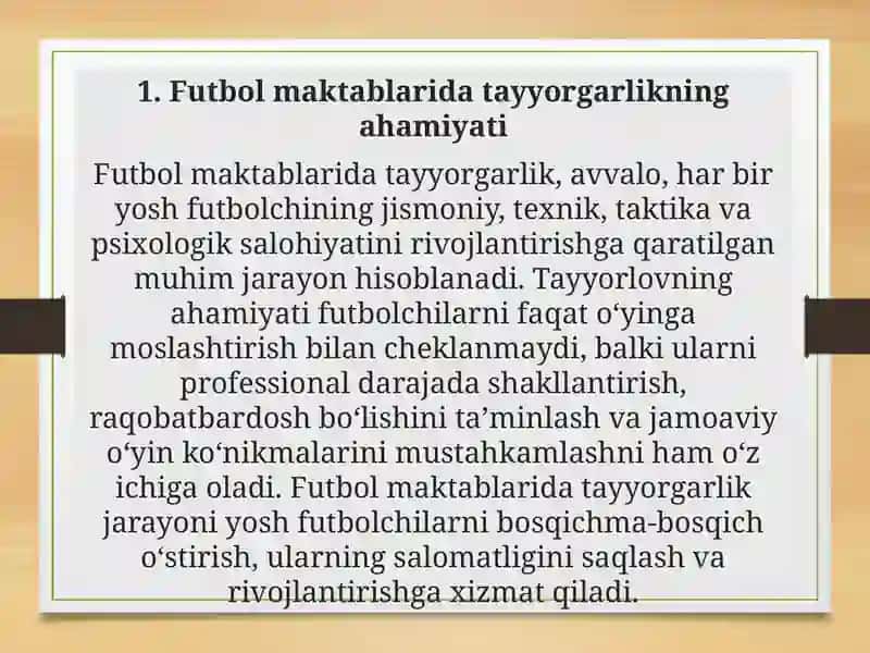 Futbol maktablari tarbiyalanuvchilaridatayyorgarlik 2