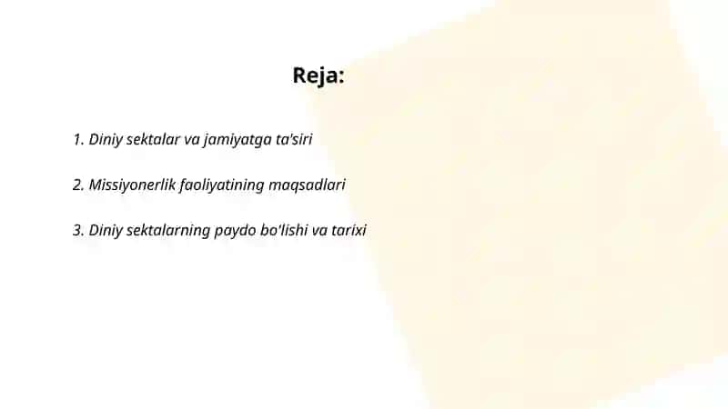 Diniy sеktalar faоliyatining оqibatlari va missiоnеrlikning milliy hayotga tahdidi 2