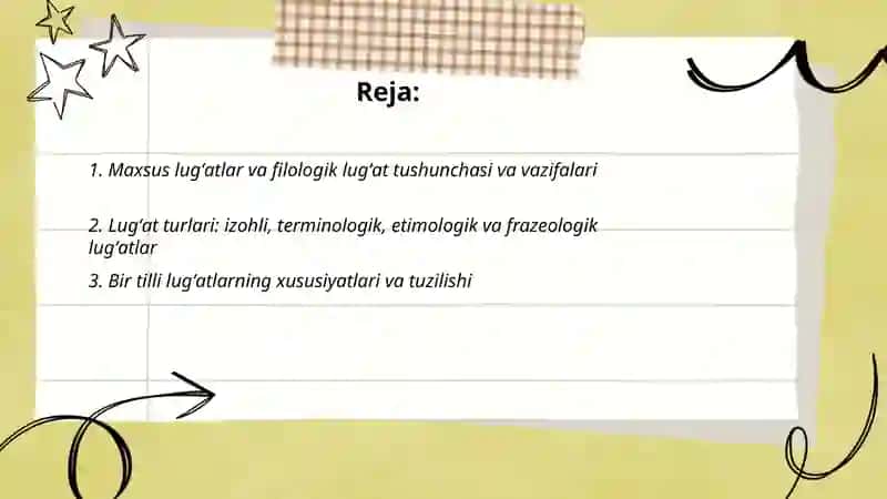 Maxsus Yoki Filologik Lug'atlar 2