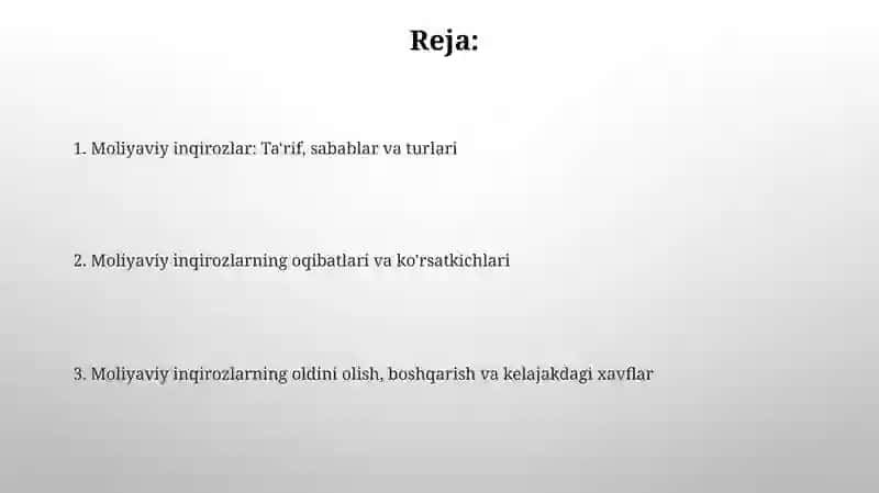 Moliyaviy inqirozlar 2