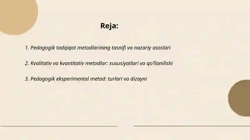 Pedagogik fanining ilmiy tadqiqot metodlari 2