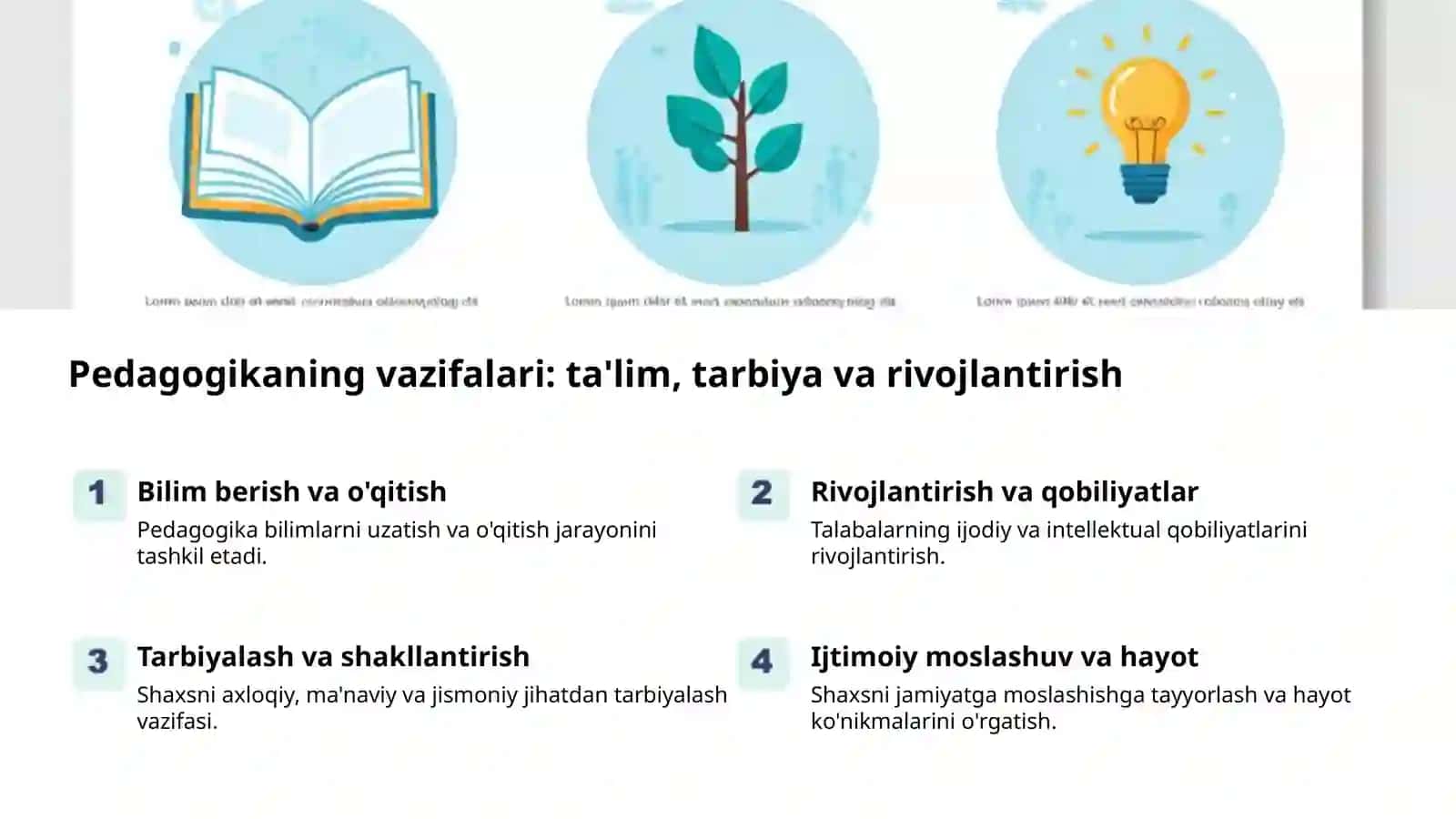 Pedagogika: Maqsad va Vazifalar 2