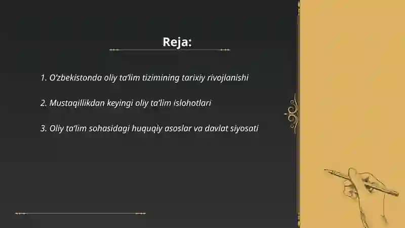 Oʻzbekistonda Oliy Taʼlim Tizimi 2