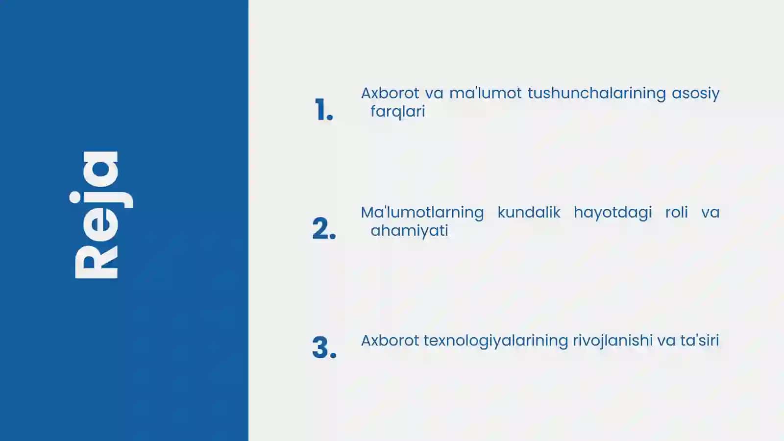 Axborot va Ma'lumot Tushunchalari 2