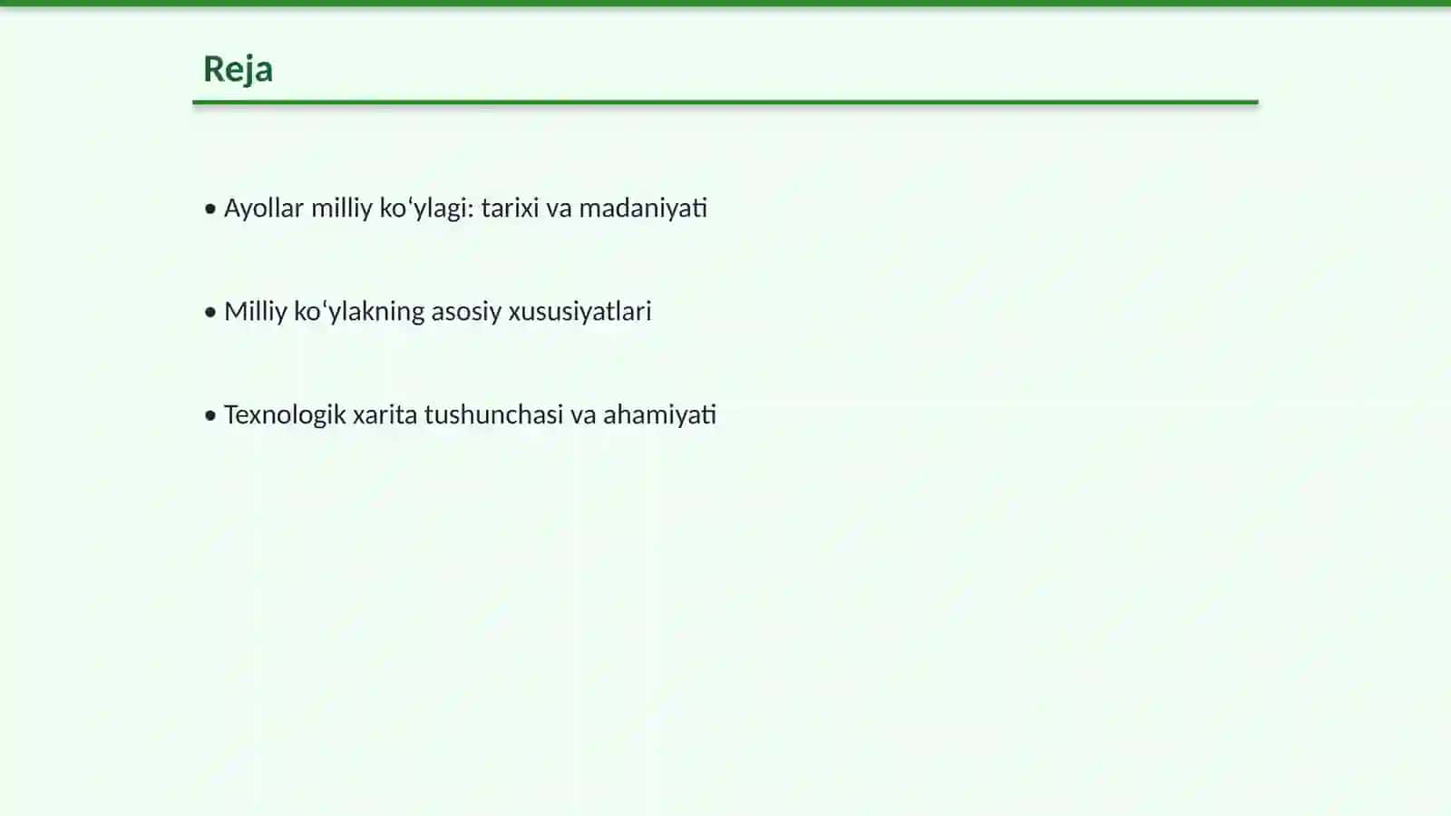 Ayollar milliy koʻylagini texnologik xaritasini tuzish. Maketini tikish 2