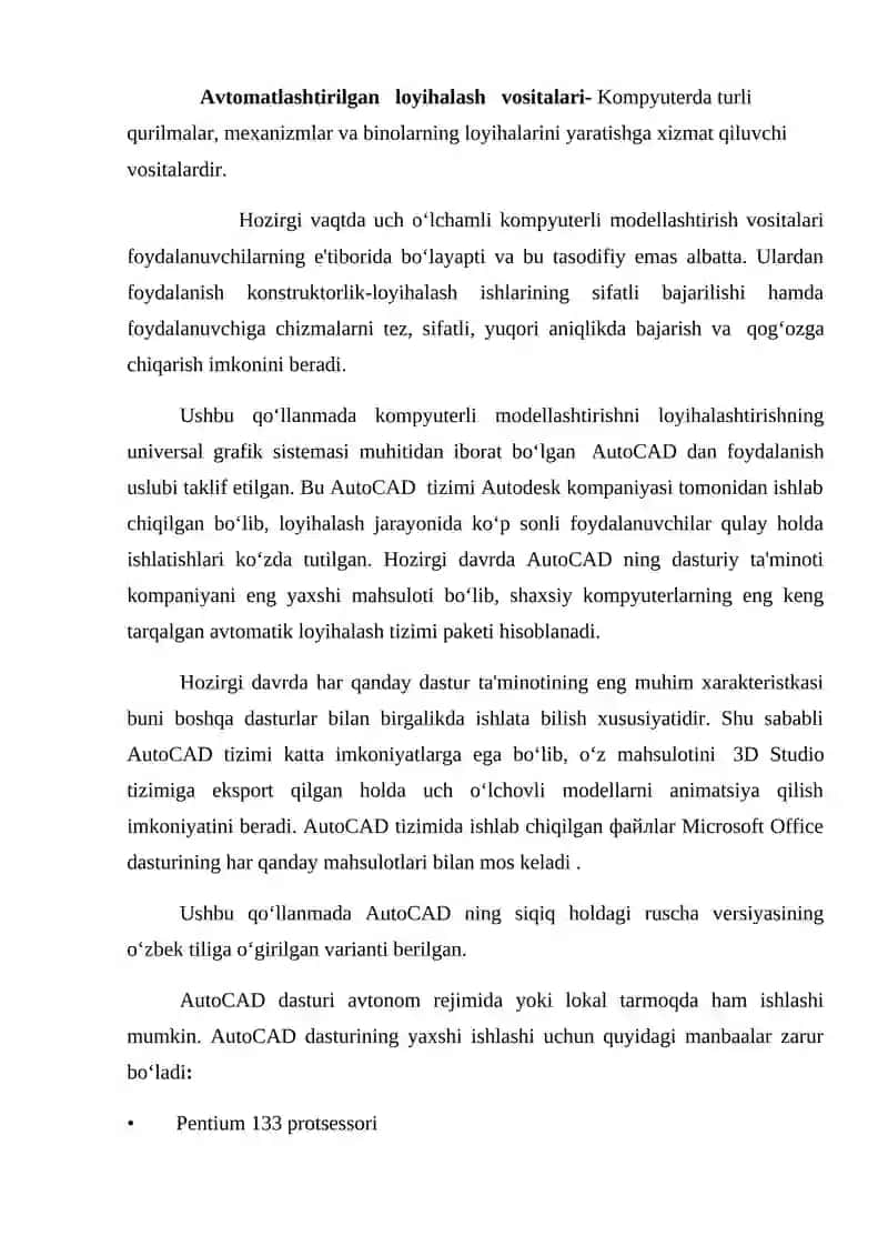 AutoCAD dasturida titul varaĝini bajarish 2