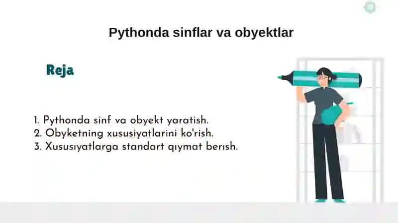 Pythonda sinflar va obyektlar 2
