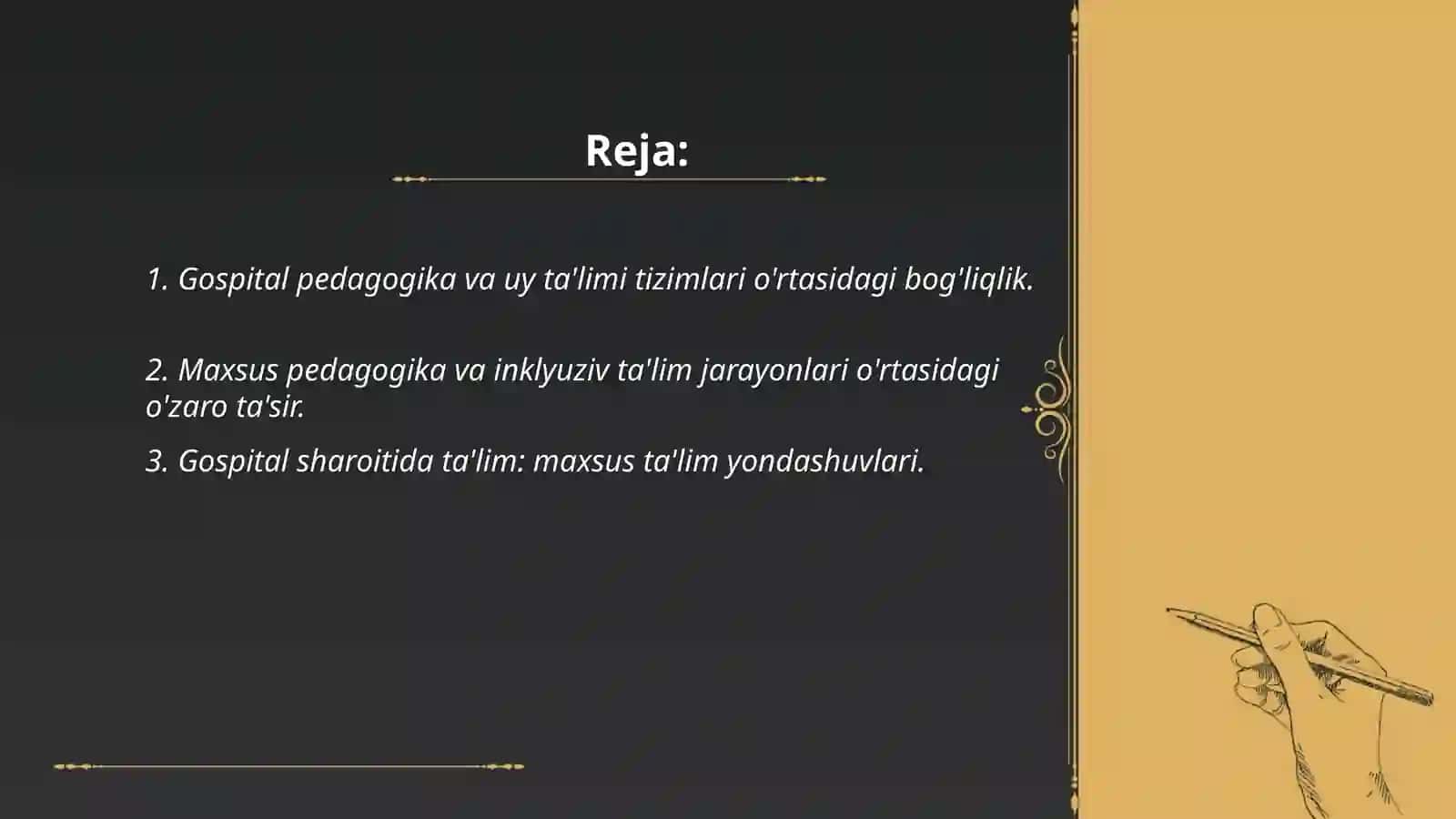 Gospital pedagogika va uy ta'limi tizimlari o'rtasidagi bog'liqlik 2