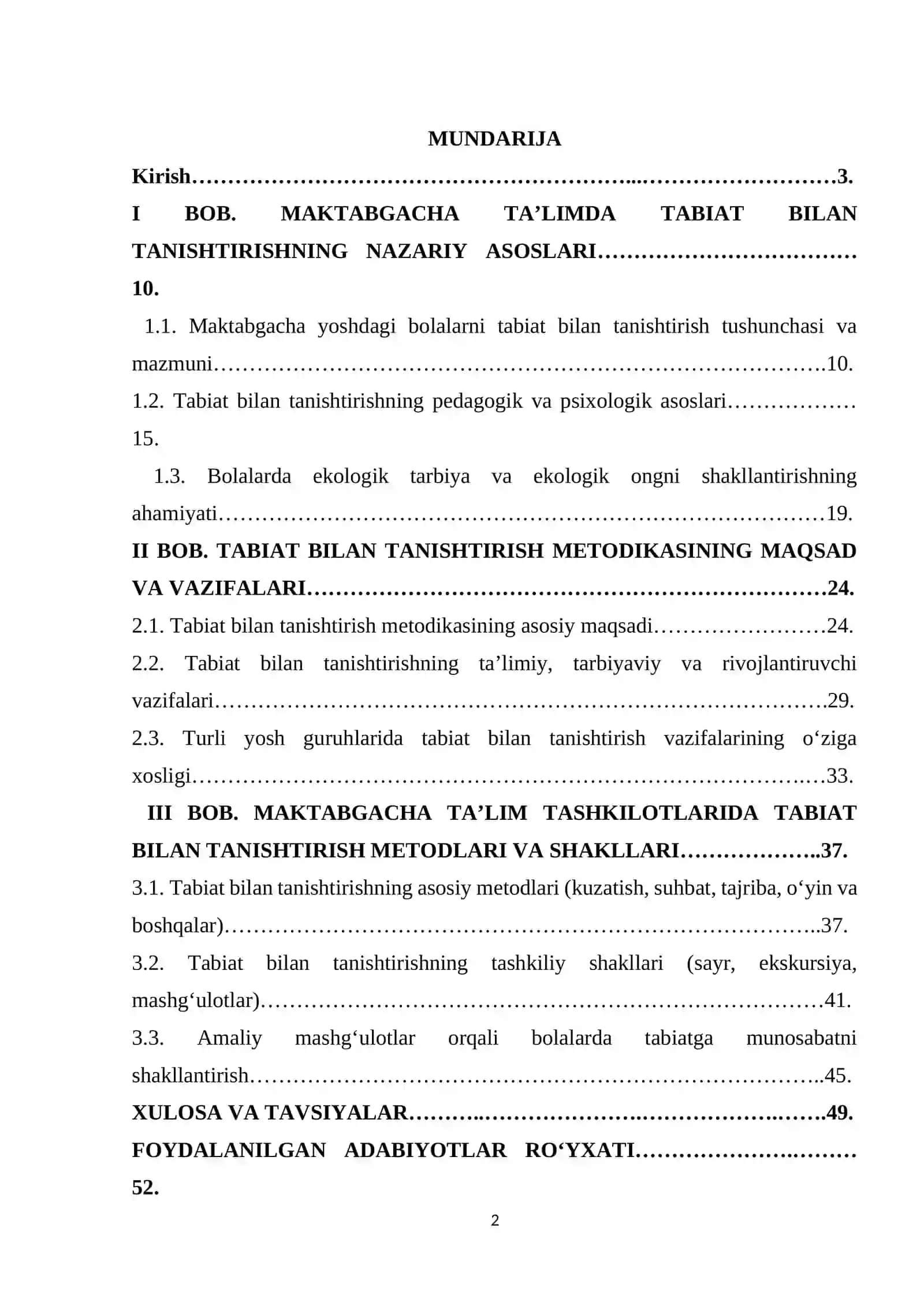 MAKTABGACHA TA’LIMDA TABIAT BILAN TANISHTIRISHNING NAZARIY ASOSLARI 2