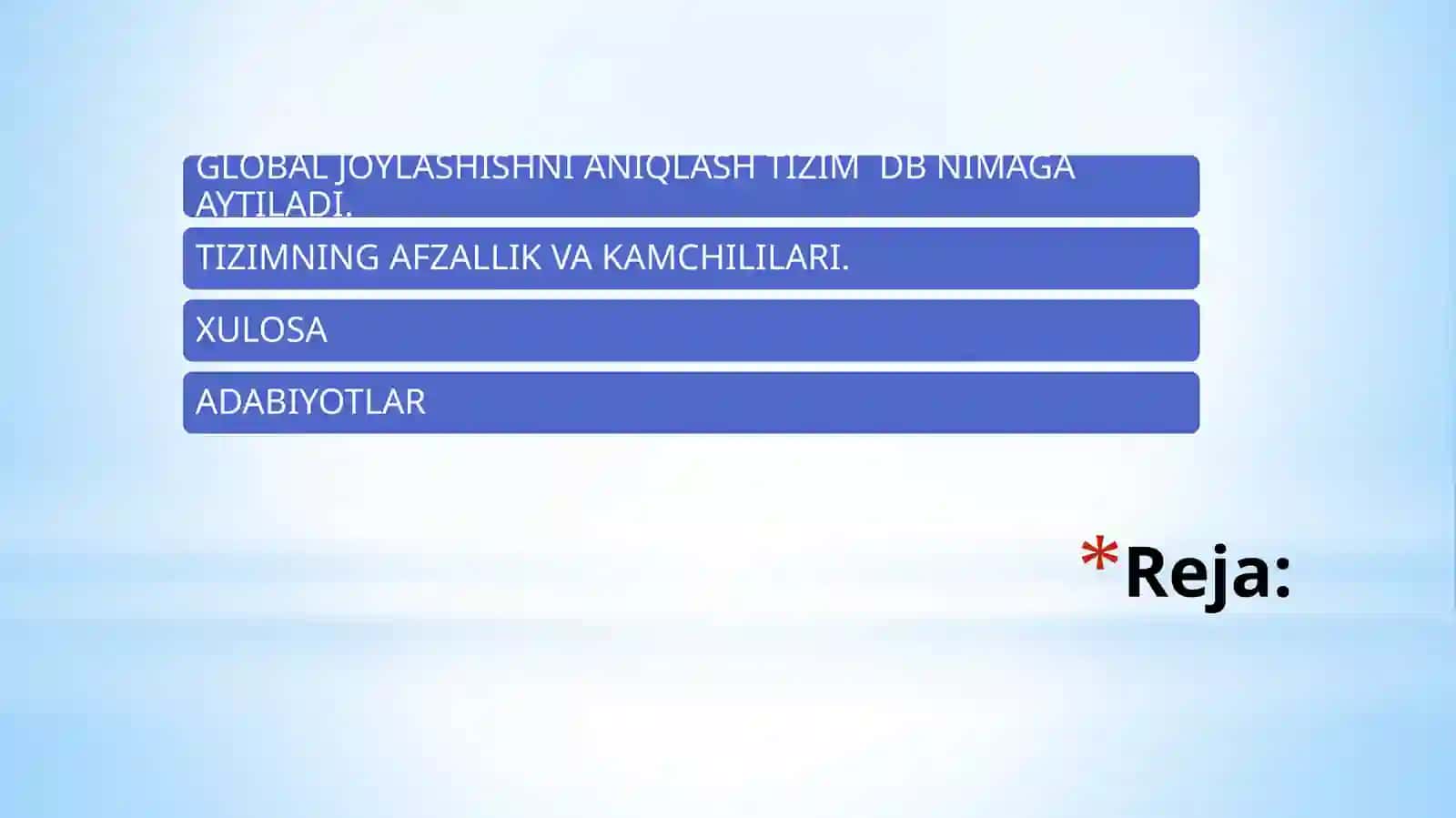 GLOBAL JOYLASHISHNI ANIQLASH TIZIMI 2