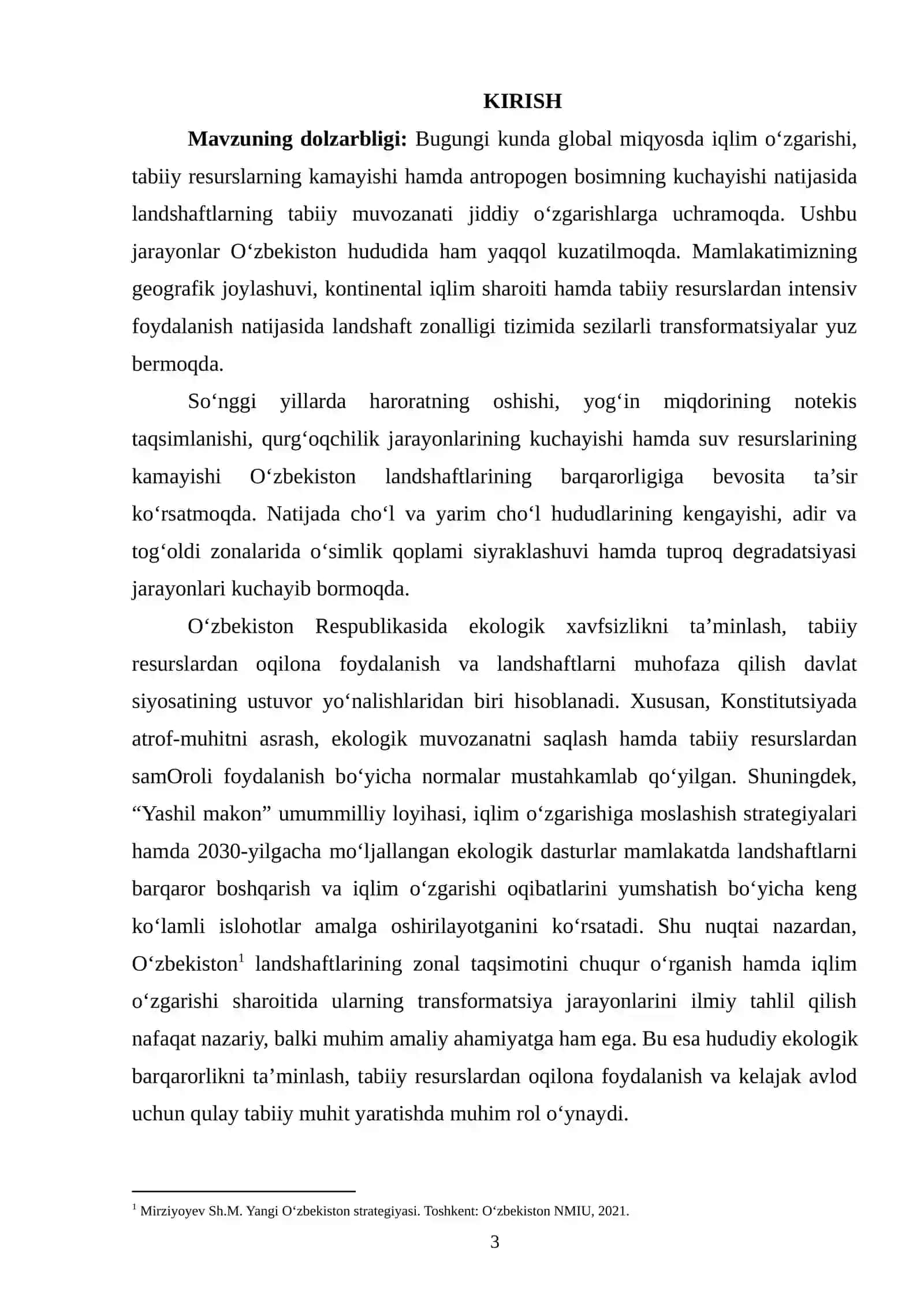 O‘zbekiston landshaftlarining zonal taqsimoti va iqlim o‘zgarishi sharoitida o‘zgarish tendensiyalari 2