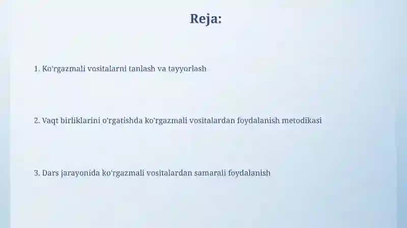 3-sinfda Vaqtni O'rgatishda Interfaol Vizual Qo'llanmalar 2