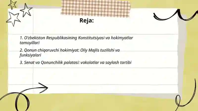 Oʻzbekiston Respublikasida hokimyatlar tizimi 2