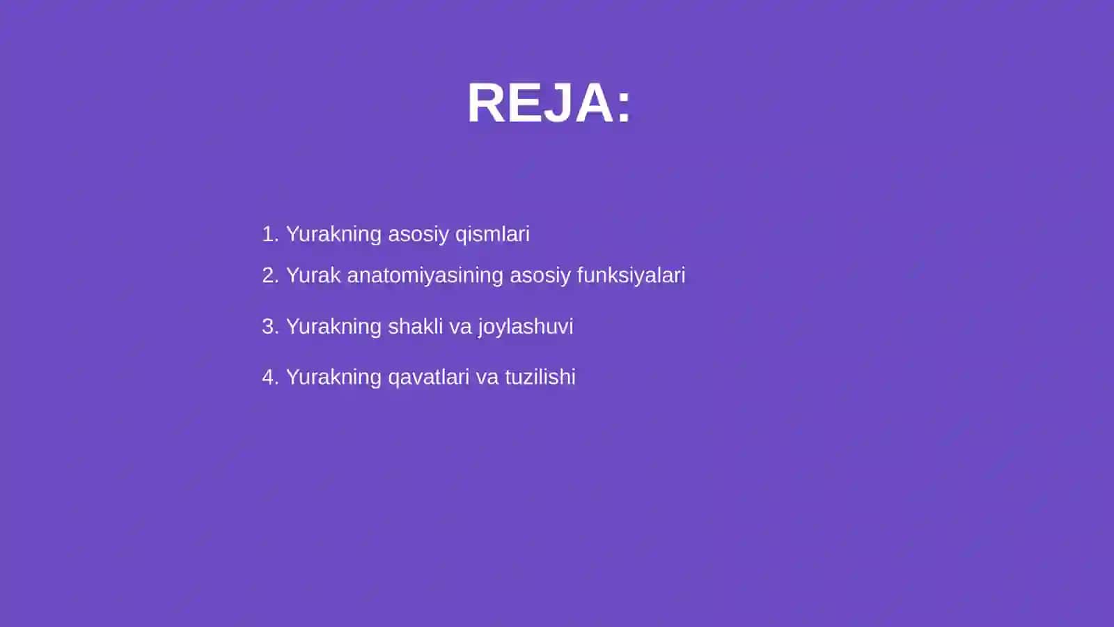 Yurak anatomiyasi 2