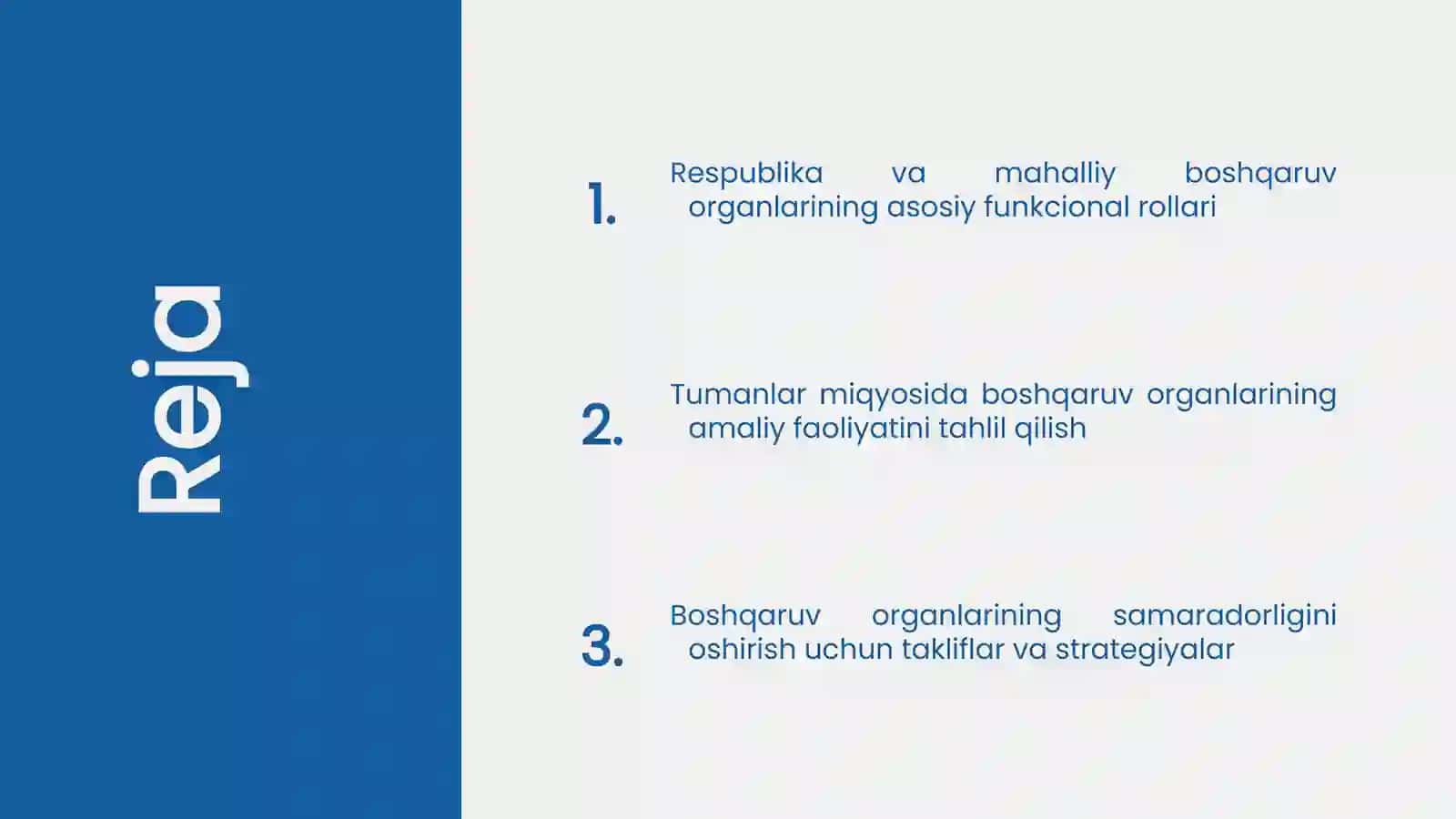 Respublika va Mahalliy Boshqaruv Organlarining  tumanlar miqyosida o'rganish tahlil qilish 2