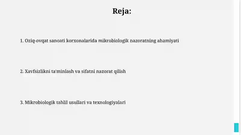 Mikrobiologik nazorat 2