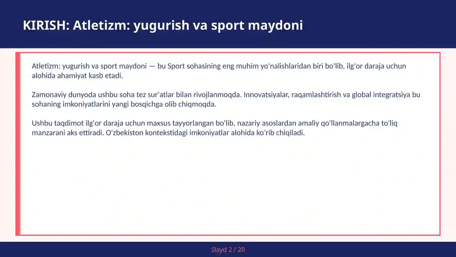 Atletizm: Yugurish va Sport Maydoni 2