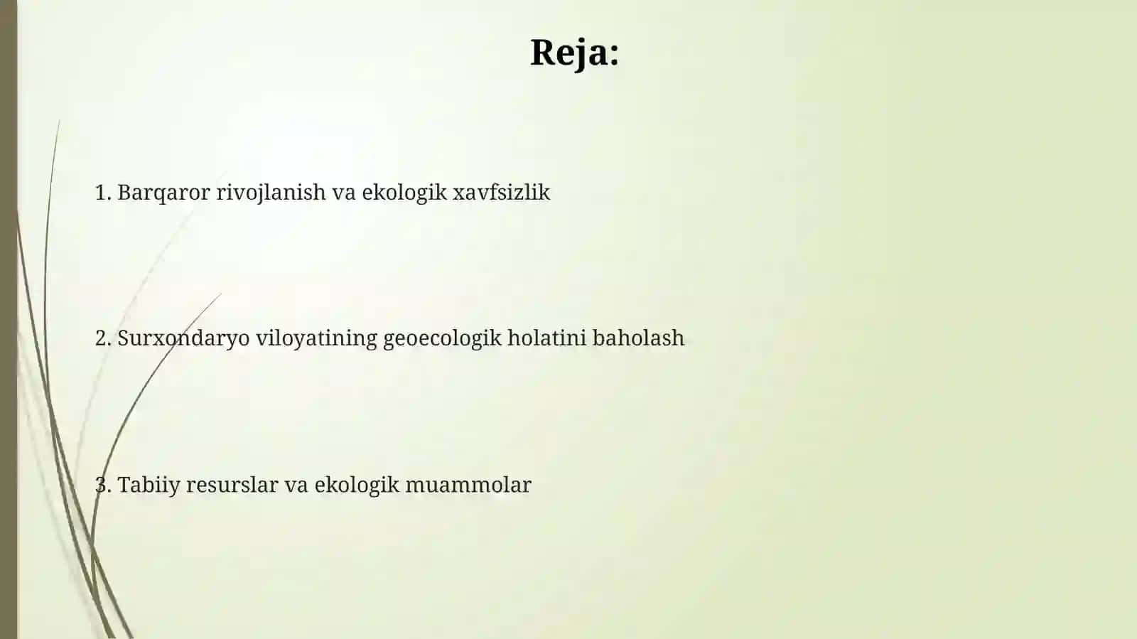 Surxandaryo viloyatining geoekologik vaziyatlarni baholash 2
