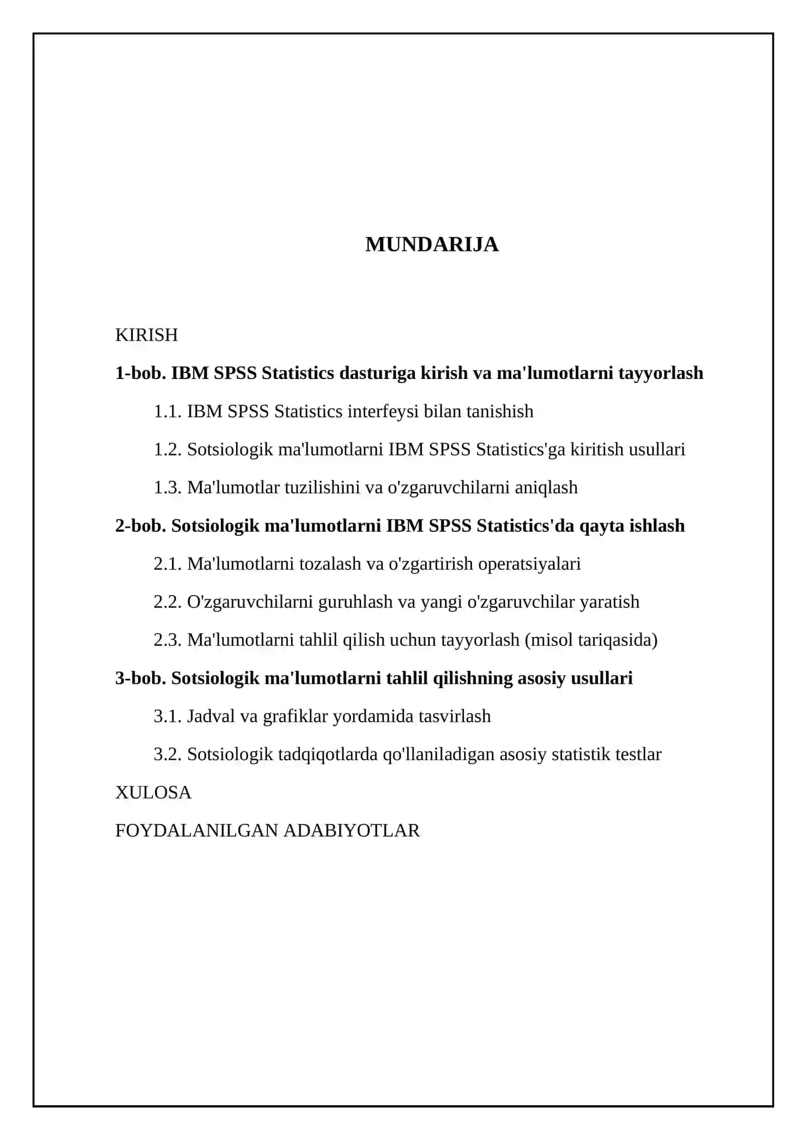 IBM SPSS Statistics'da Sotsiologik Ma'lumotlarni Kiritish va Qayta ishlash 2