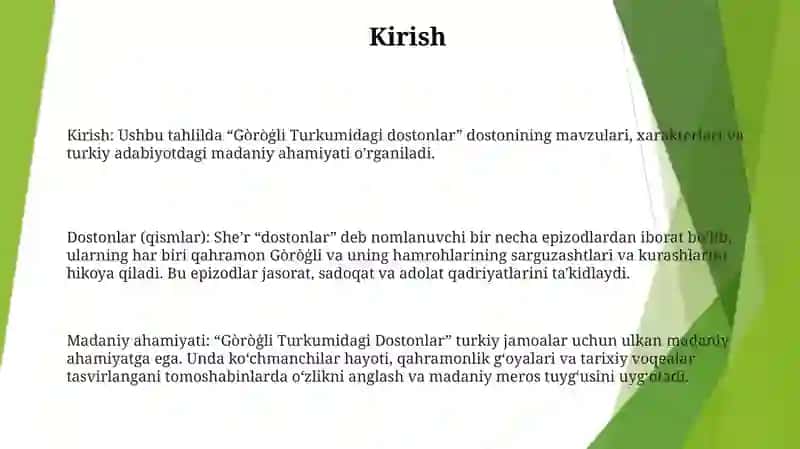Gòròģli Turkumidagi Dostonlar Tahlili 2