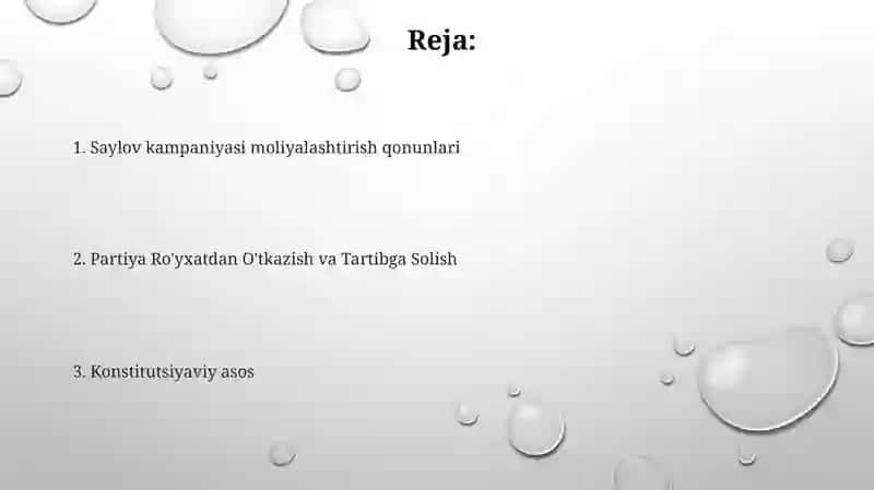 Siyosiy partiyalar faoliyatining huquqiy asoslari 2