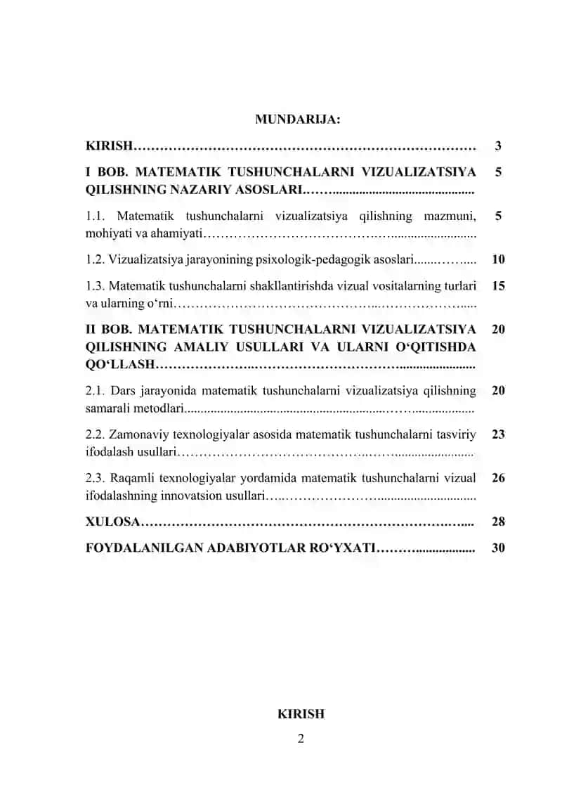 Matematik tushunchalarni tushunishda vizual o'qitish 2