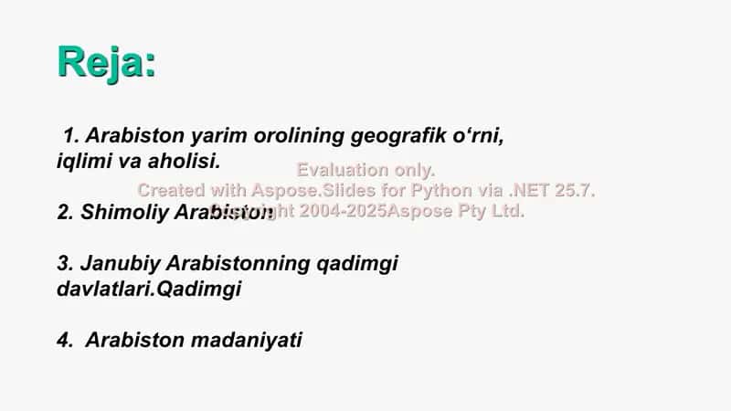 Arabiston yarim orolining qadimgi davlatlari 2