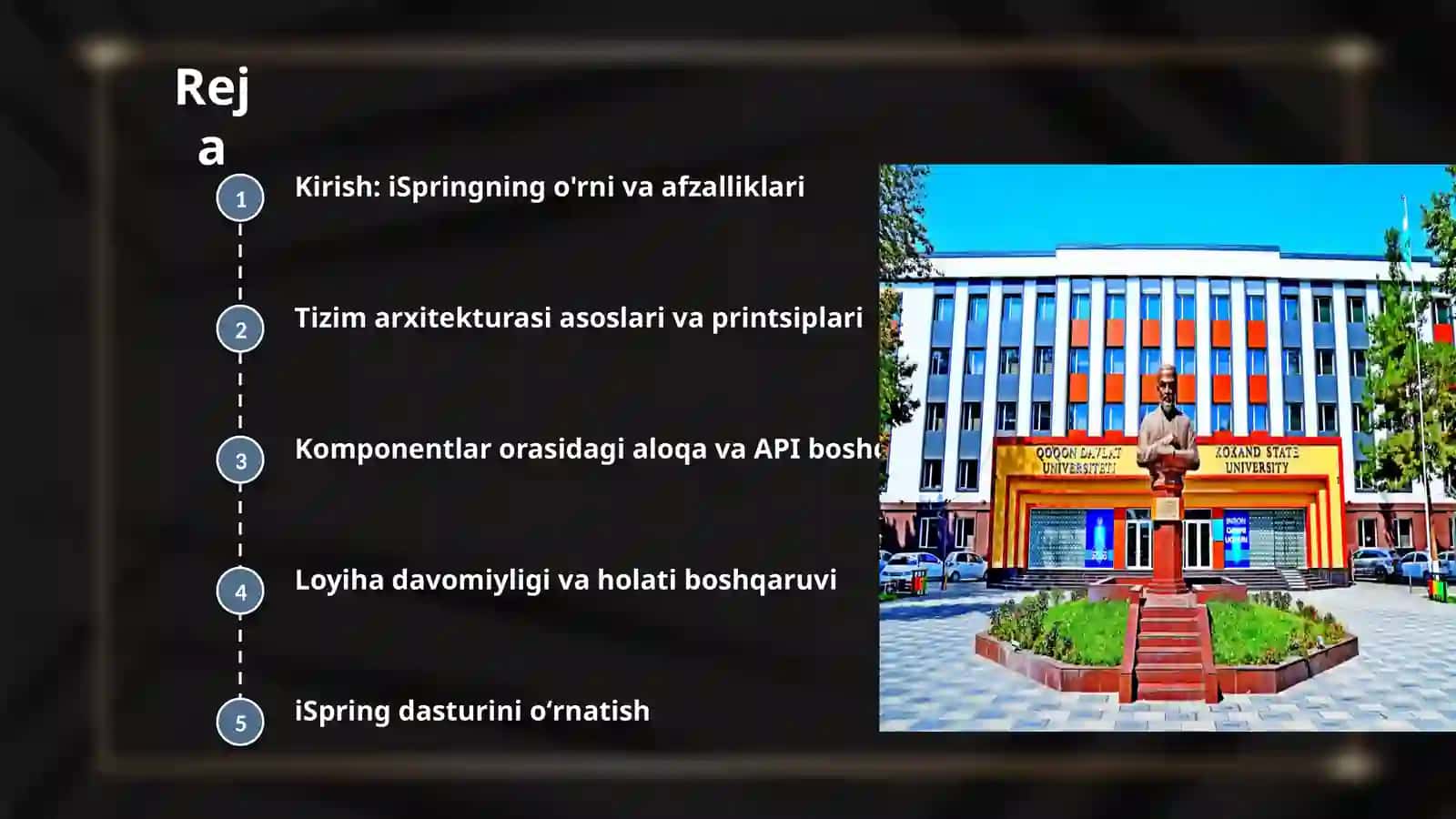 iSpring dasturini sozlash 2