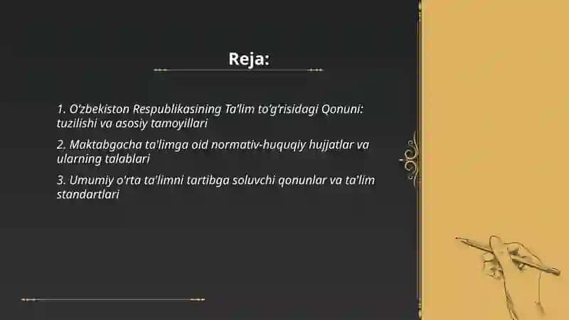 O‘zbekiston Respublikasining Ta’lim to‘g‘risidagi Qonuni 2