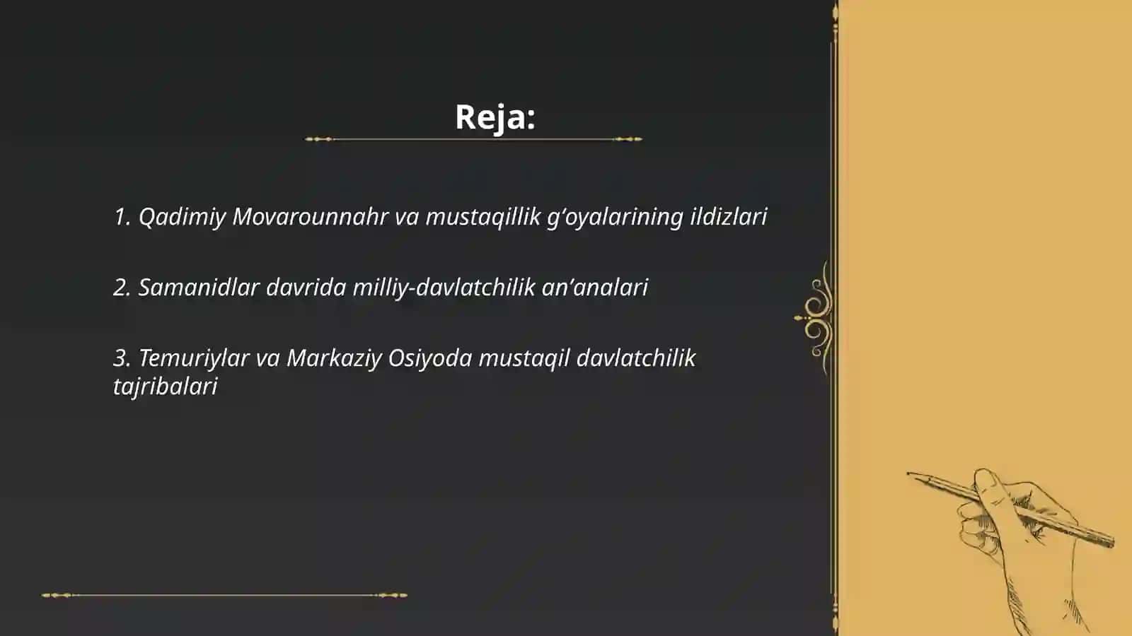 Qadimiy Movarounnahr va mustaqillik gʻoyalarining ildizlari 2