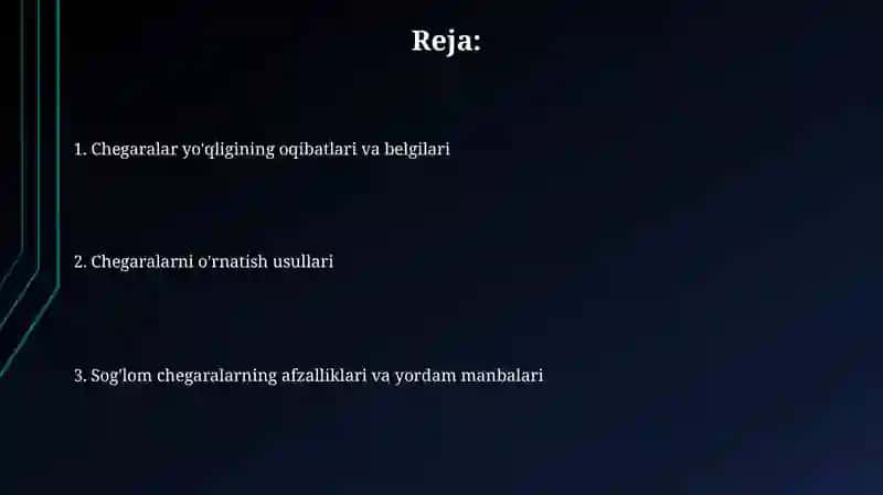 Shaxsiychegaralarnio'rnataolmaslik 2