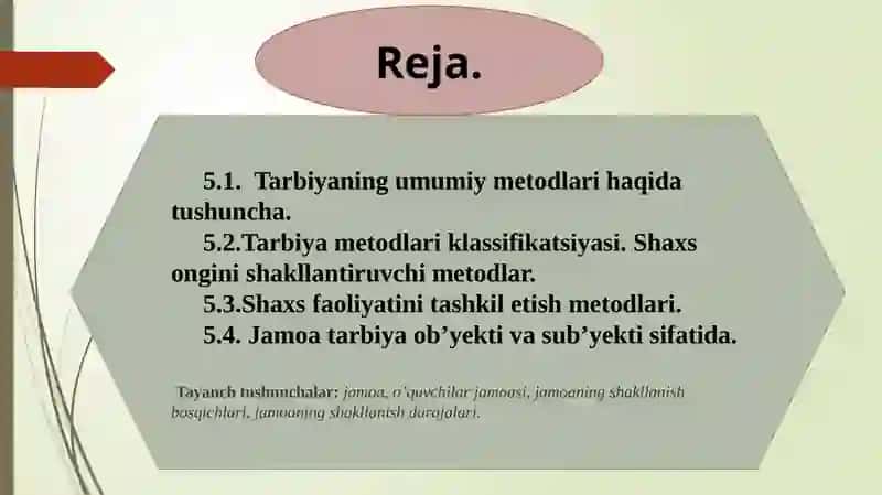 TARBIYA JARAYONINING SHAKLLARI VA METODLARI 2