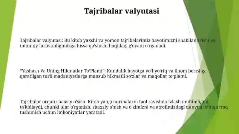Yashash Va Uning Hikmatlar To'Plami 2