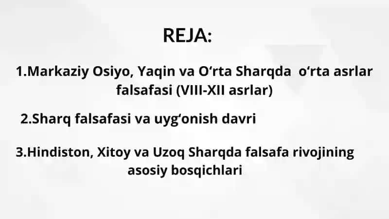 O‘RTA ASR SHARQ FALSAFASI VA UYG‘ONISH DAVRI XUSUSIYATLARI 2