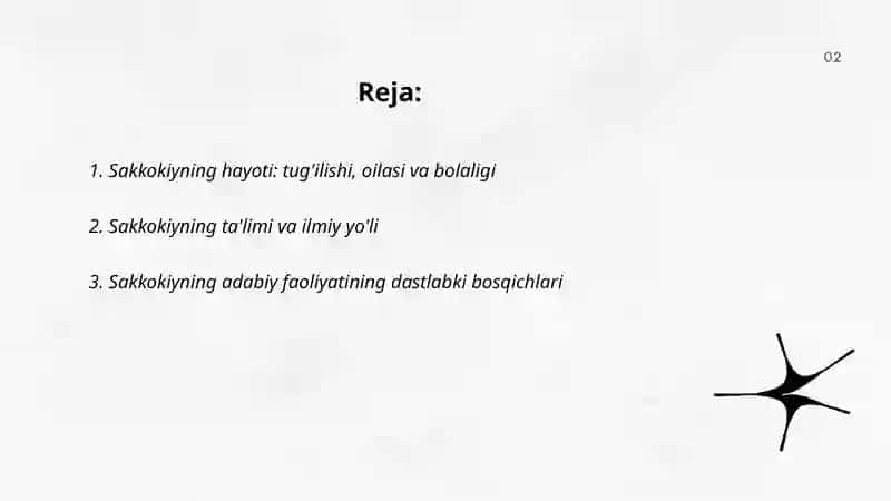 Sakkokiy hayoti va ijodi 2