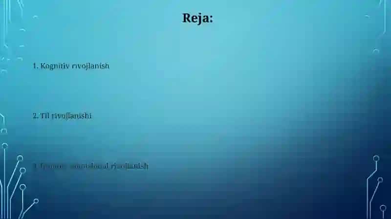 Maktabgacha yoshdagi bolalarning rivojlanishi va taʼlim tarbiyasi 2