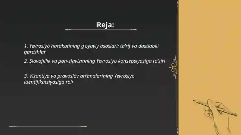 Yevrosiyo harakatining tarixiy ildizlari 2
