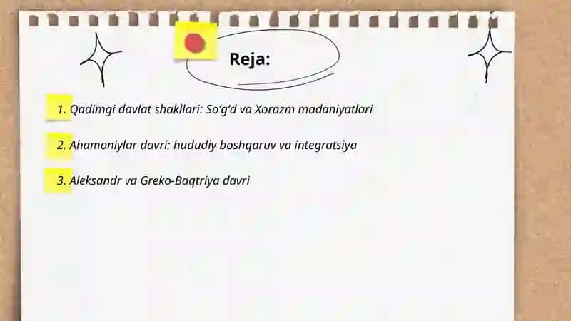 Oʻzbekiston Davlatchiligining Tarixiy bosqichlari 2