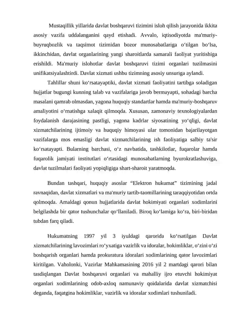 Mustaqillik Yillarida Davlat Boshqaruv Tizimida Amalga Oshirilgan Ishlohotlar 2