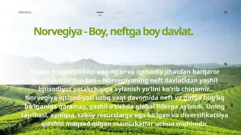 NORVEGIYA Yashil iqtisodiyot oʻtish tajribasi 2